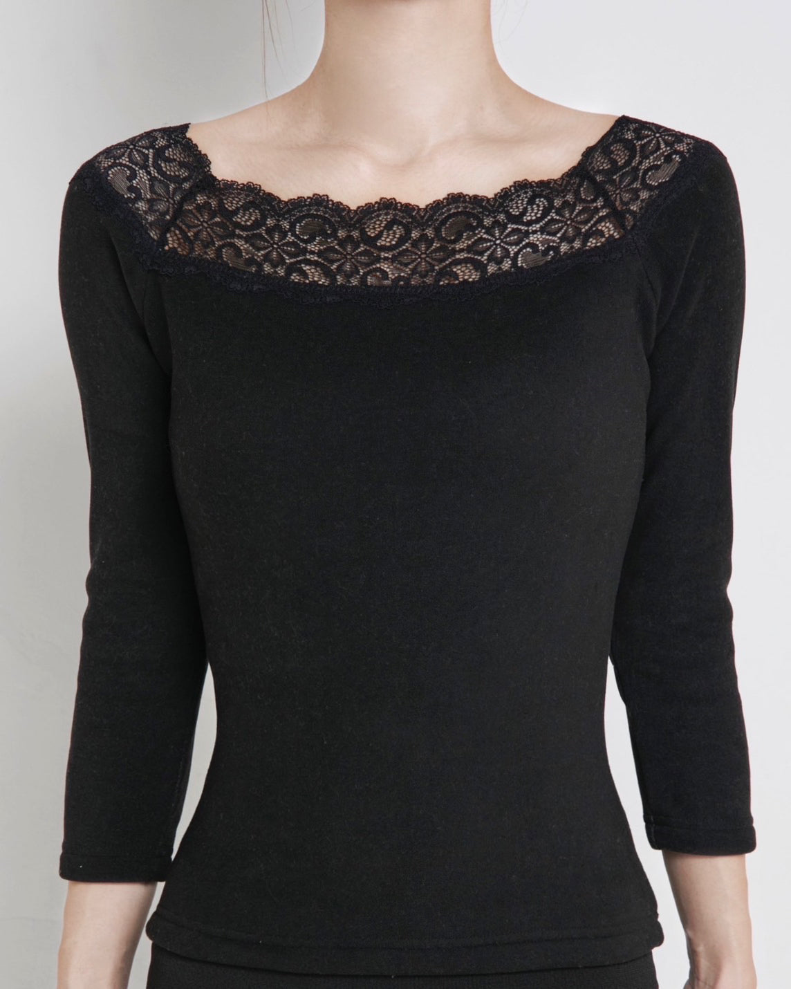 【成瀬愛里】slim warmer tops【lace】