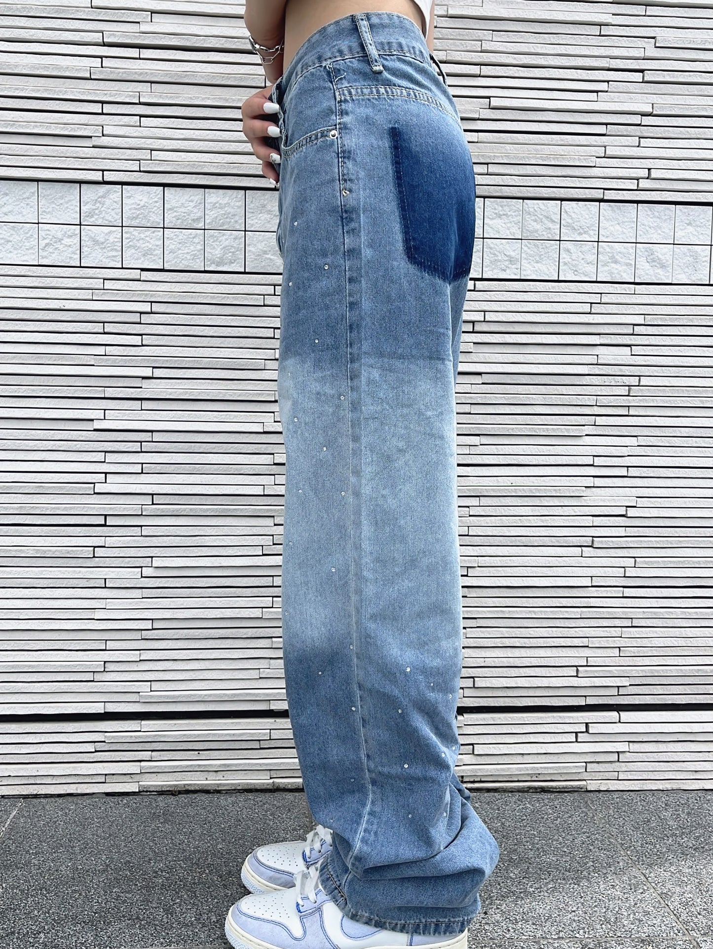 グラデーションビーズデニムパンツ DPB42071
