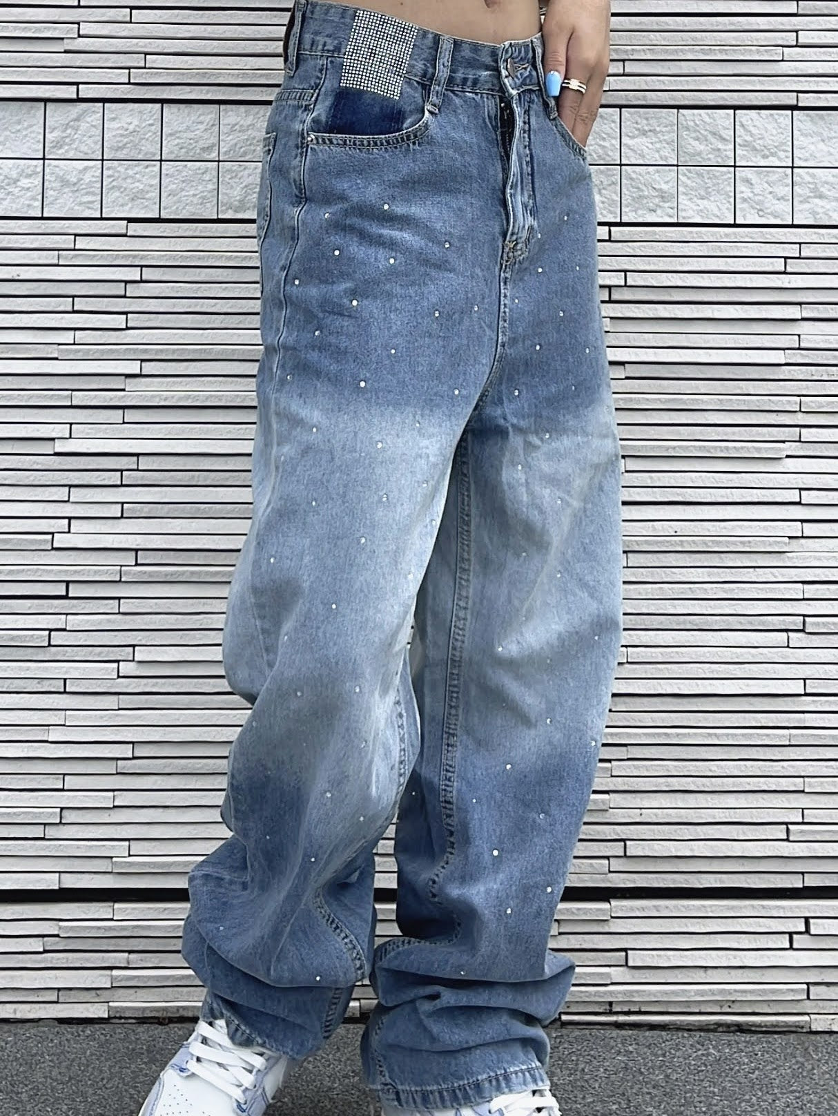 グラデーションビーズデニムパンツ DPB42071