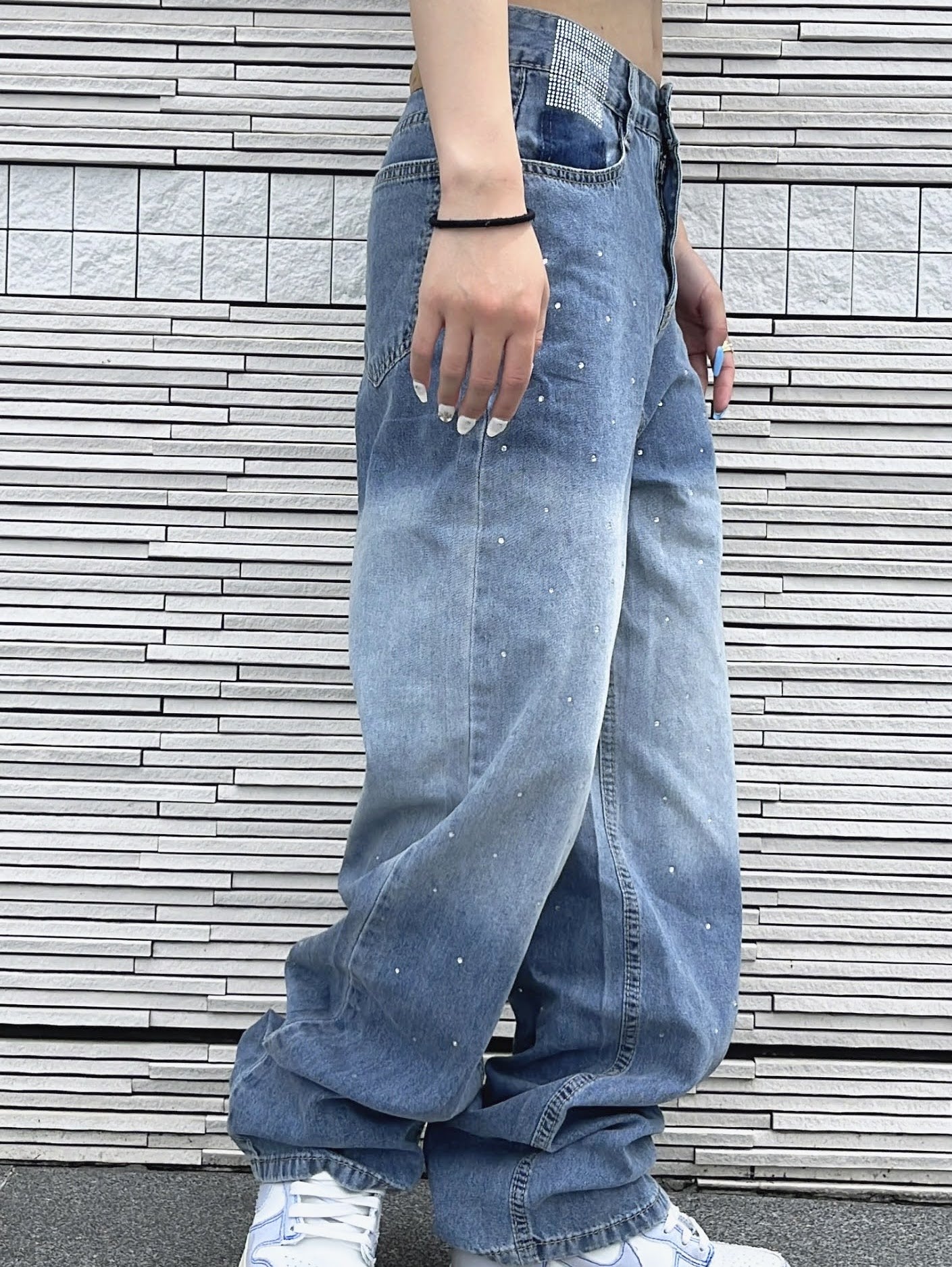 グラデーションビーズデニムパンツ DPB42071