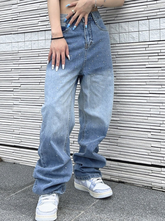 グラデーションビーズデニムパンツ DPB42071