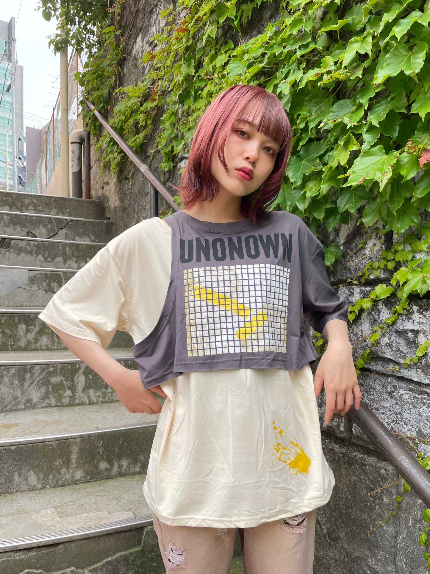 ドッキングカットアウトTシャツ DPA20257