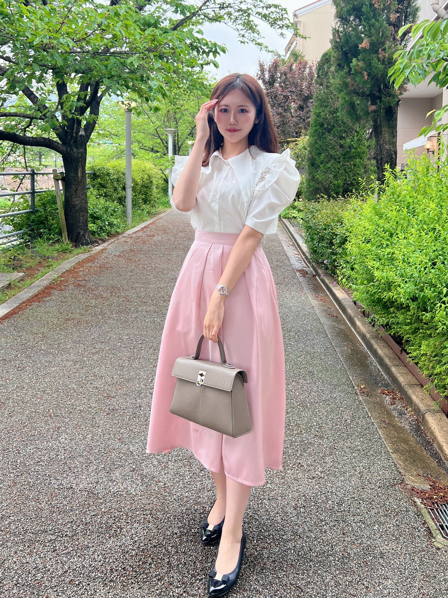 サテンフレアスカート CPA32003