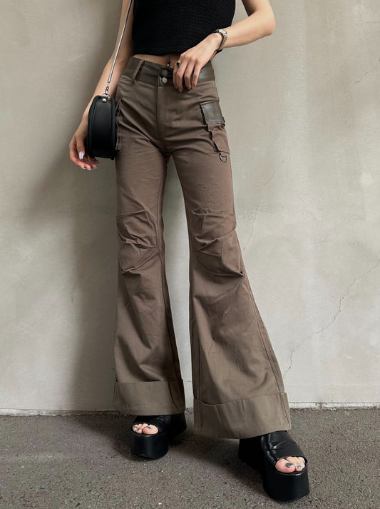ウエストレザーブーツカットパンツ DPB26149