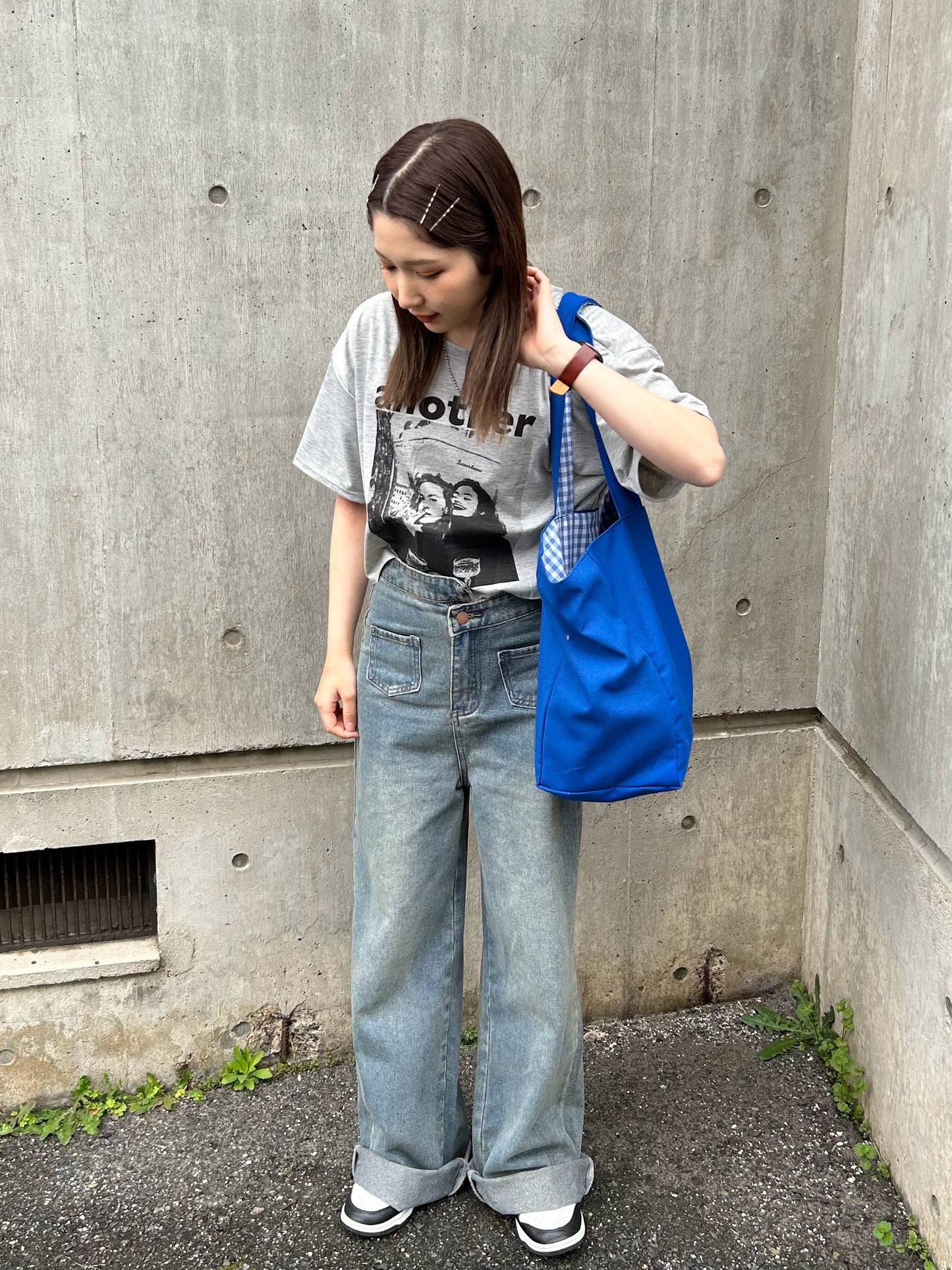 クロップドデザインTシャツ DPA61212