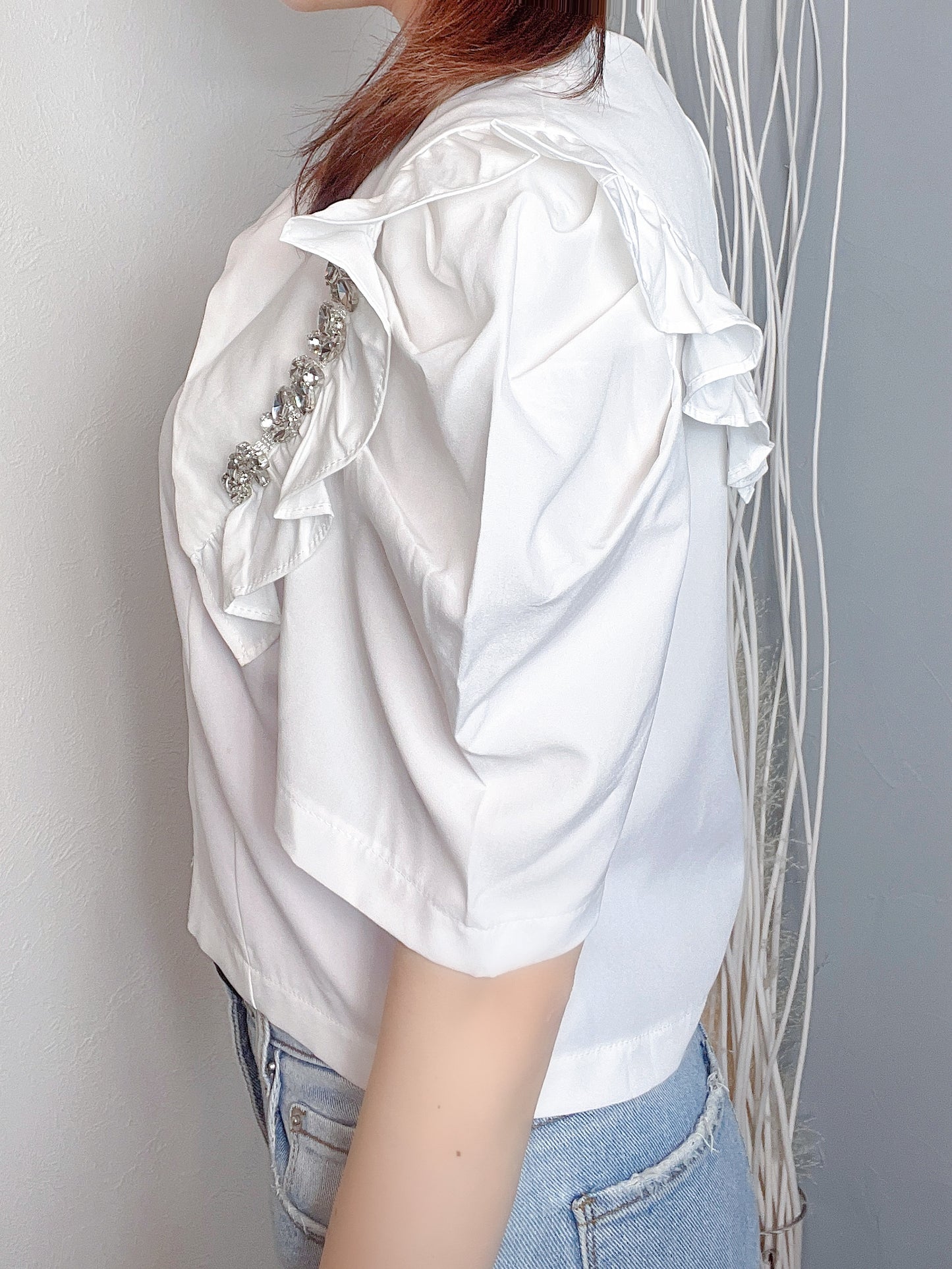 ビックカラービジューシャツ CPA32006