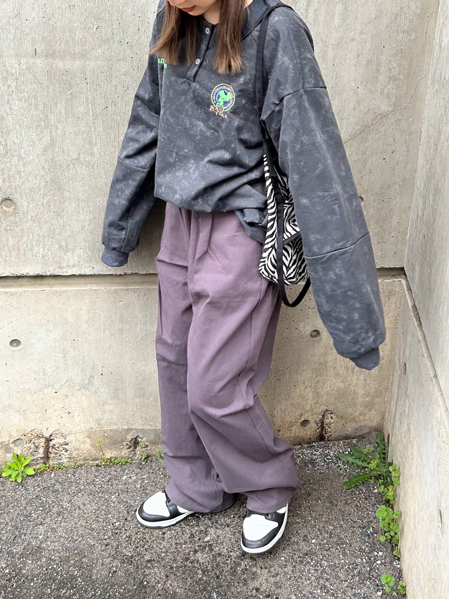 グレーワイドパンツ DPA61200