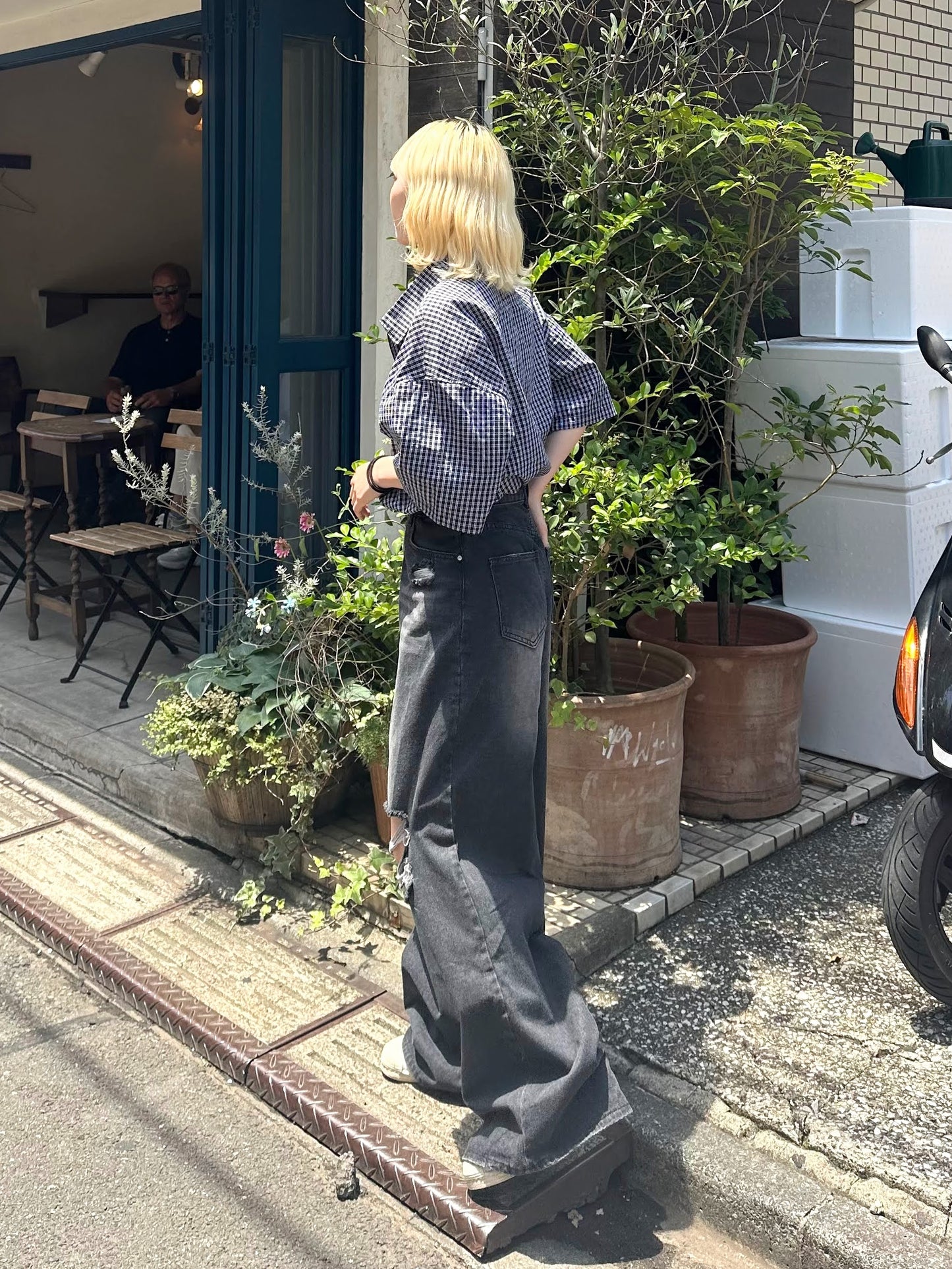 ダメージデニムワイドパンツ DPB51080