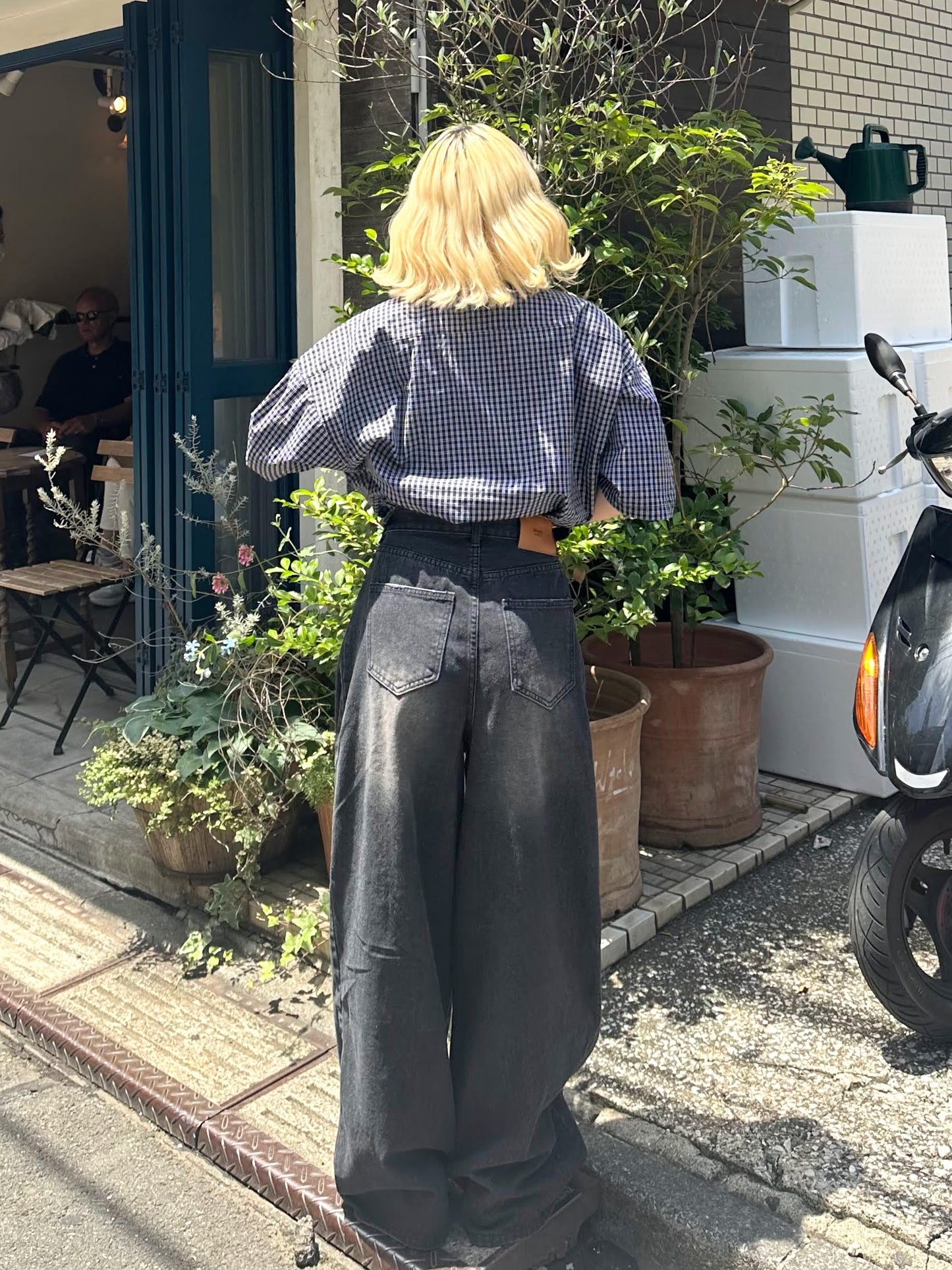 ダメージデニムワイドパンツ DPB51080