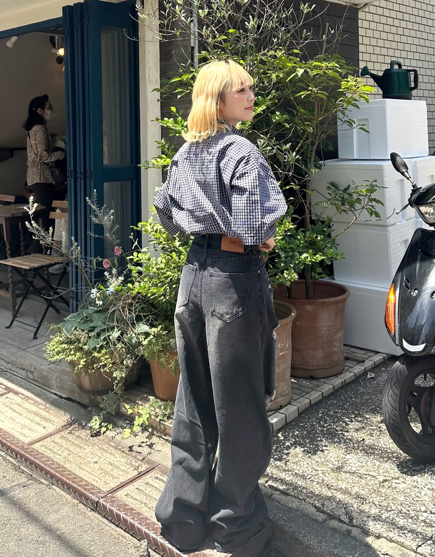 ダメージデニムワイドパンツ DPB51080