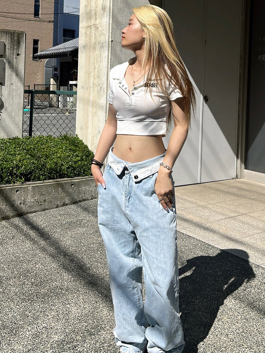 ハーフボタンTシャツ DPB42083