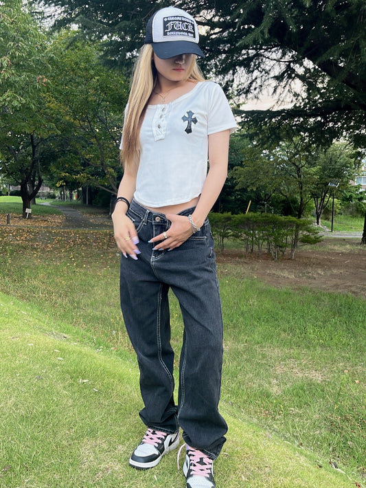 クロスクロップドTシャツ DPB42080