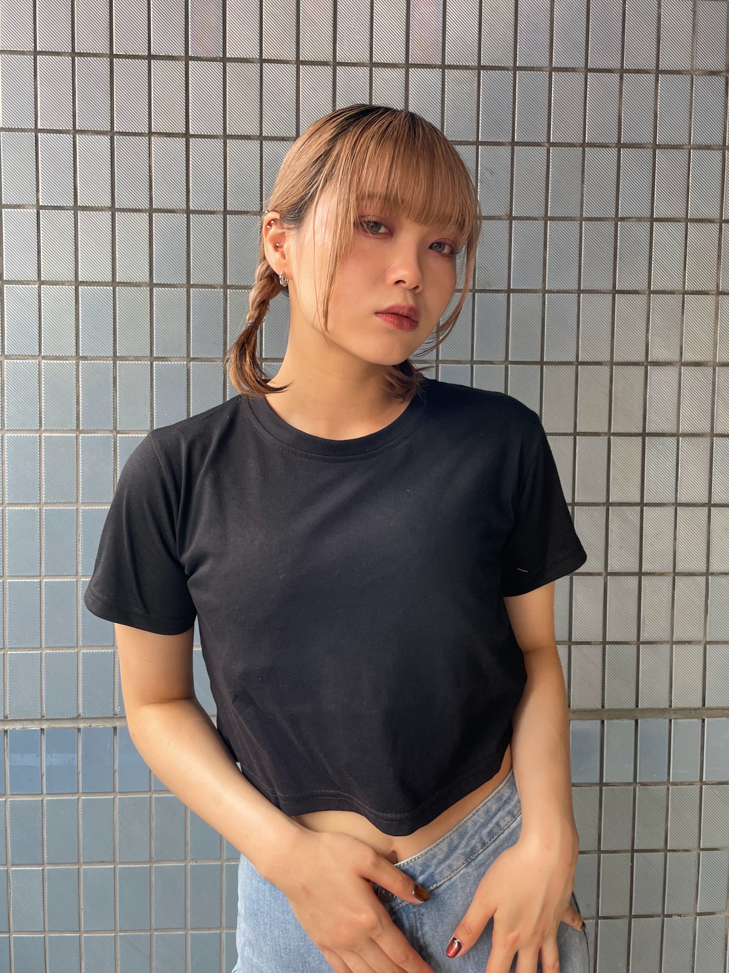 バックバタフライクロップドTシャツ DPA20263