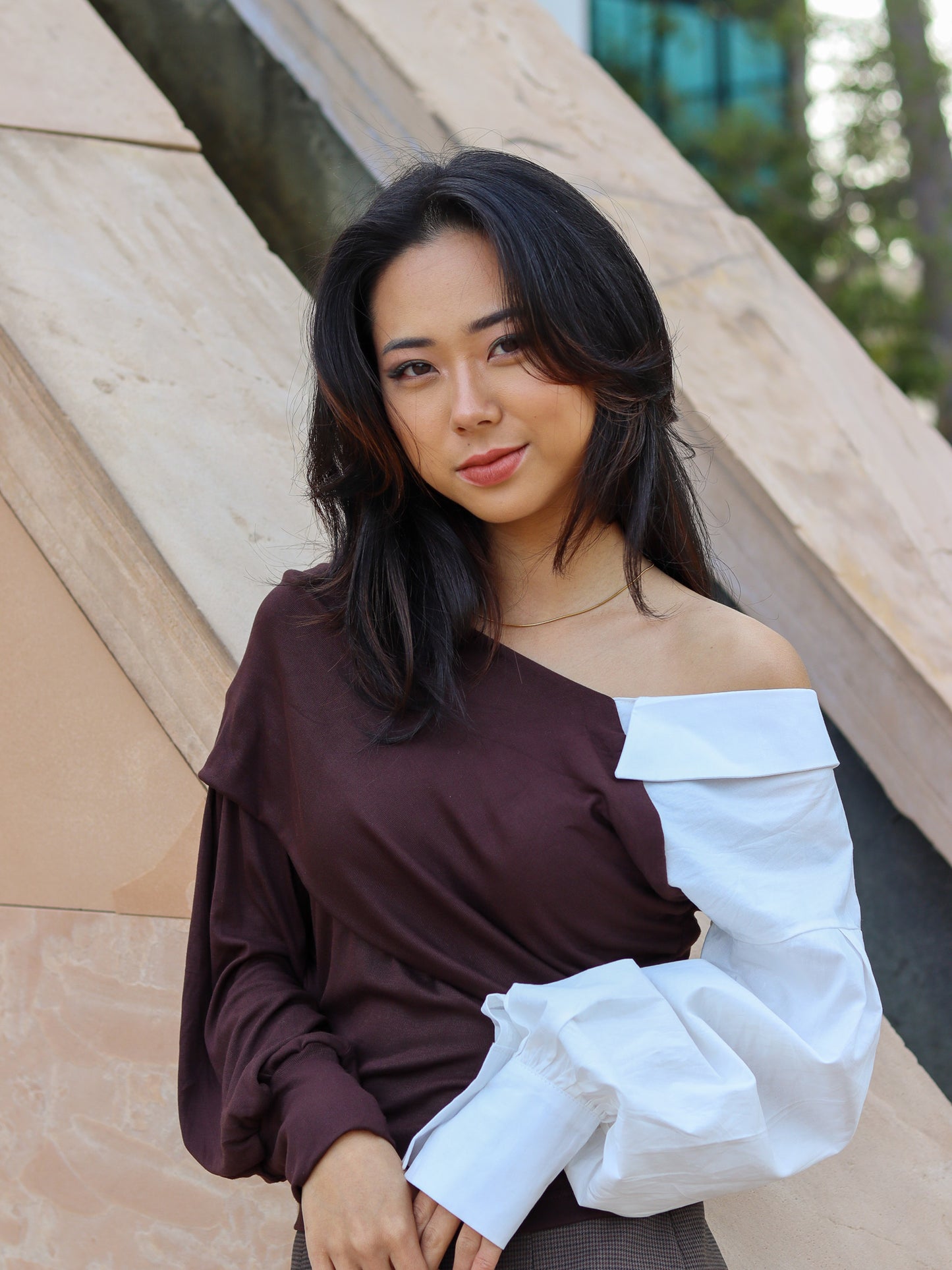 オフショルニットブラウス DPA94093