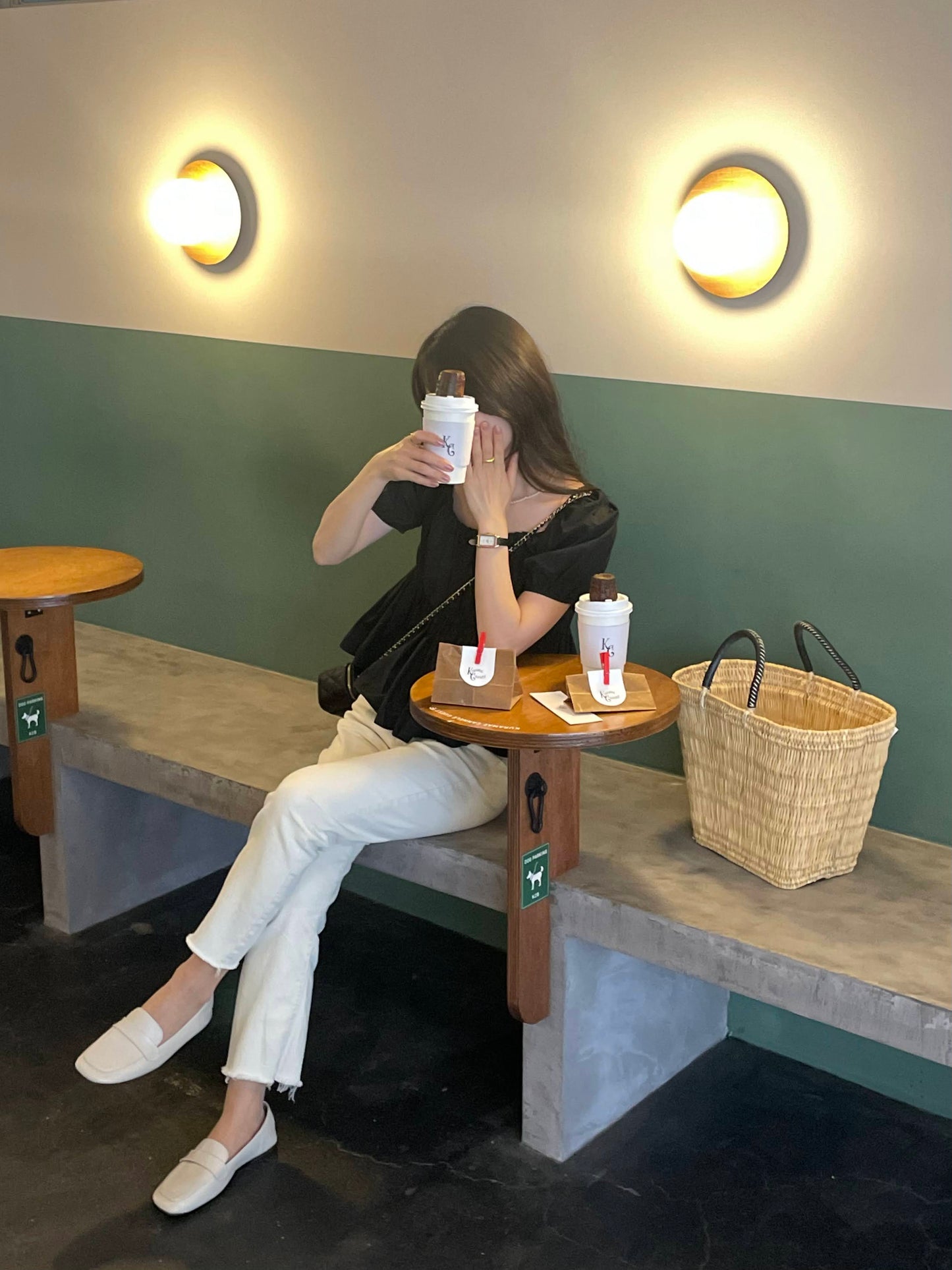 ホワイトスクエアローファー CPA20062