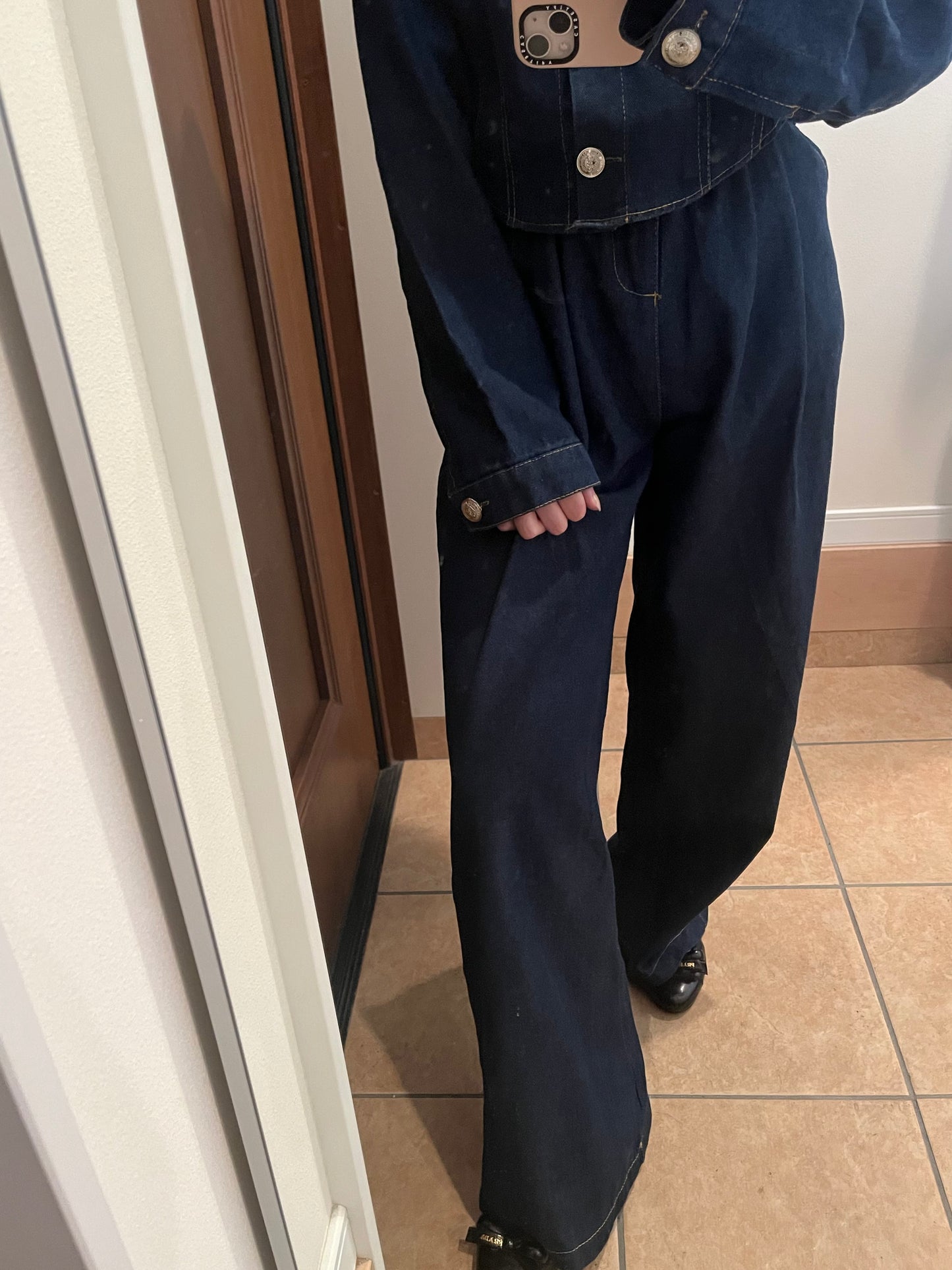 タックデニムパンツ CPA03084