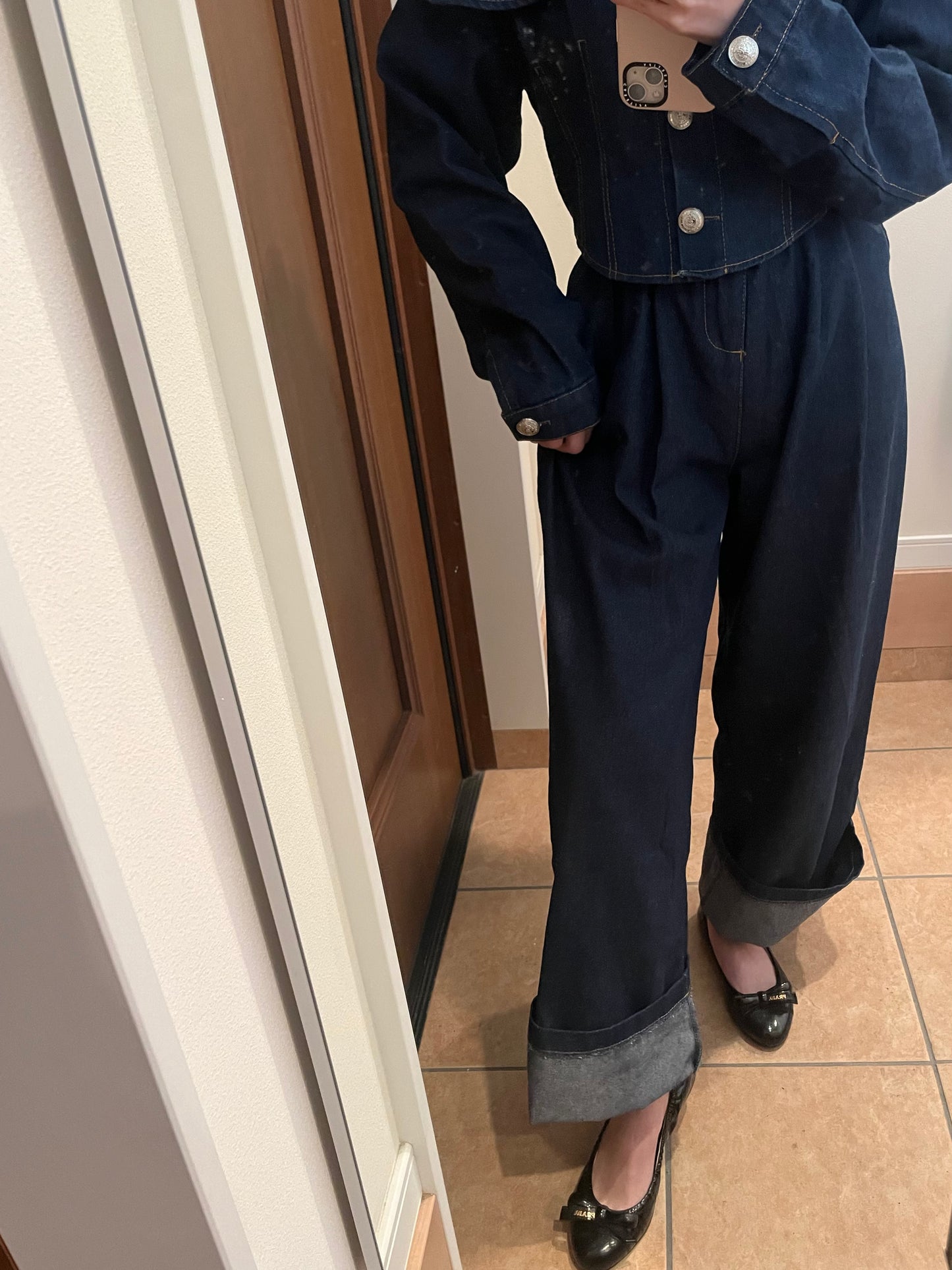 タックデニムパンツ CPA03084