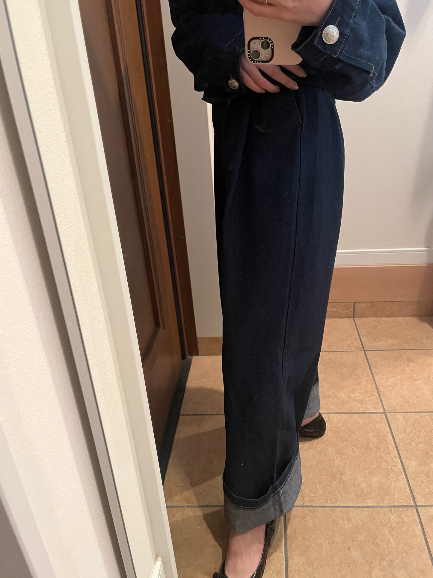 タックデニムパンツ CPA03084