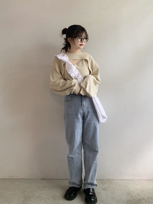 ボーダーレイヤードトップス CPA30025