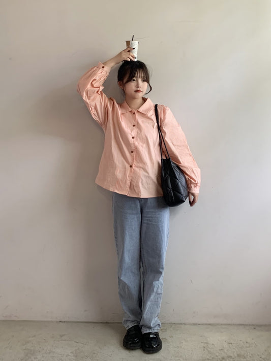 ピンクパフスリーブシャツ CPA30026
