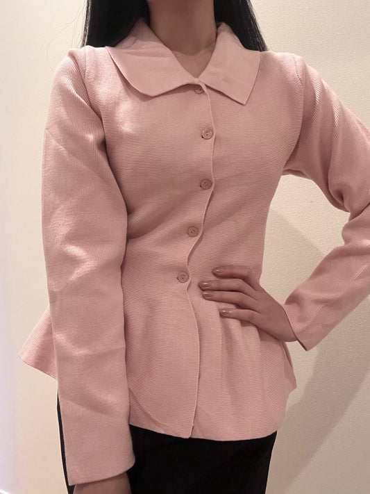 ベビーピンクペプラムカーディガン CPA03082