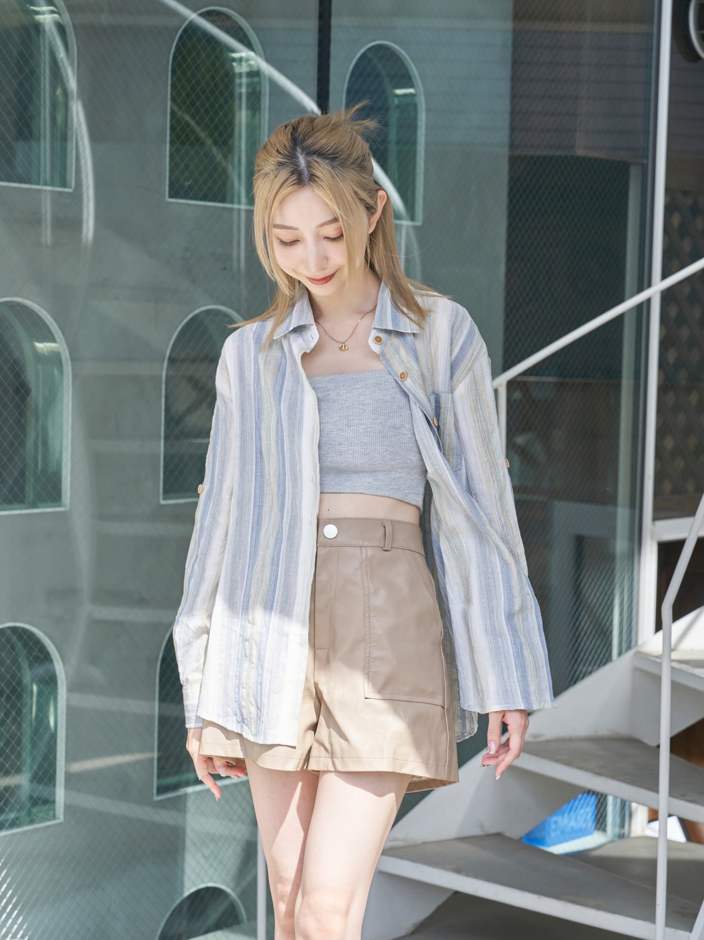 リネンロングシャツ CPA14083