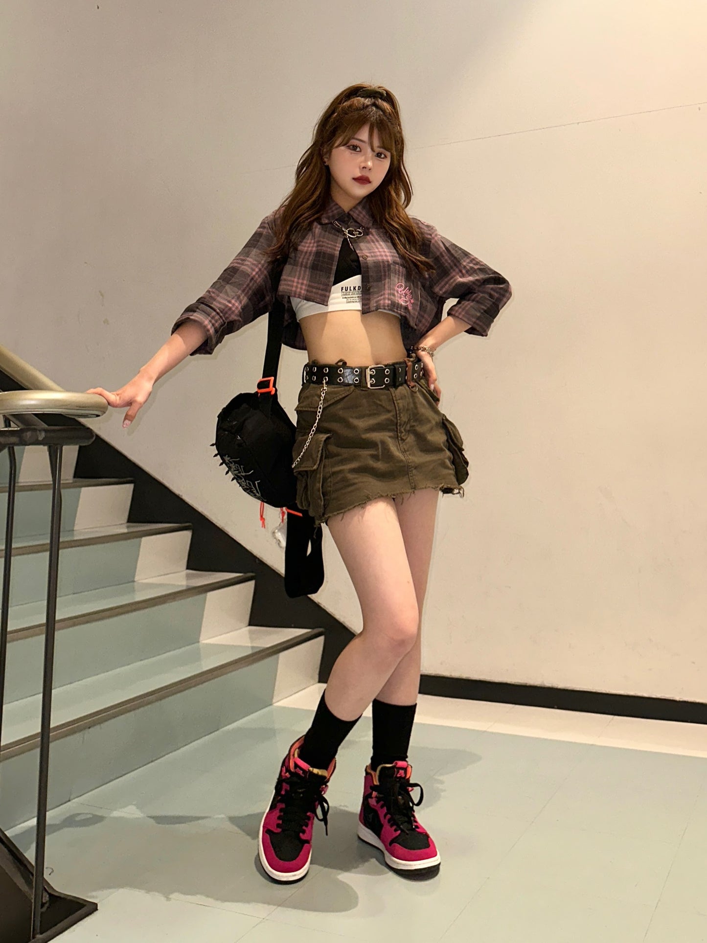 ポイントロゴチェックシャツ DPB39128