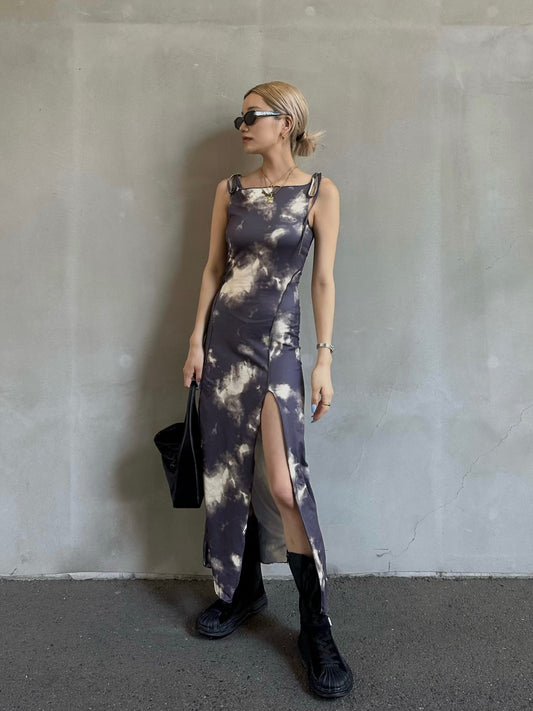 タイダイスリットロングワンピース DPB26162