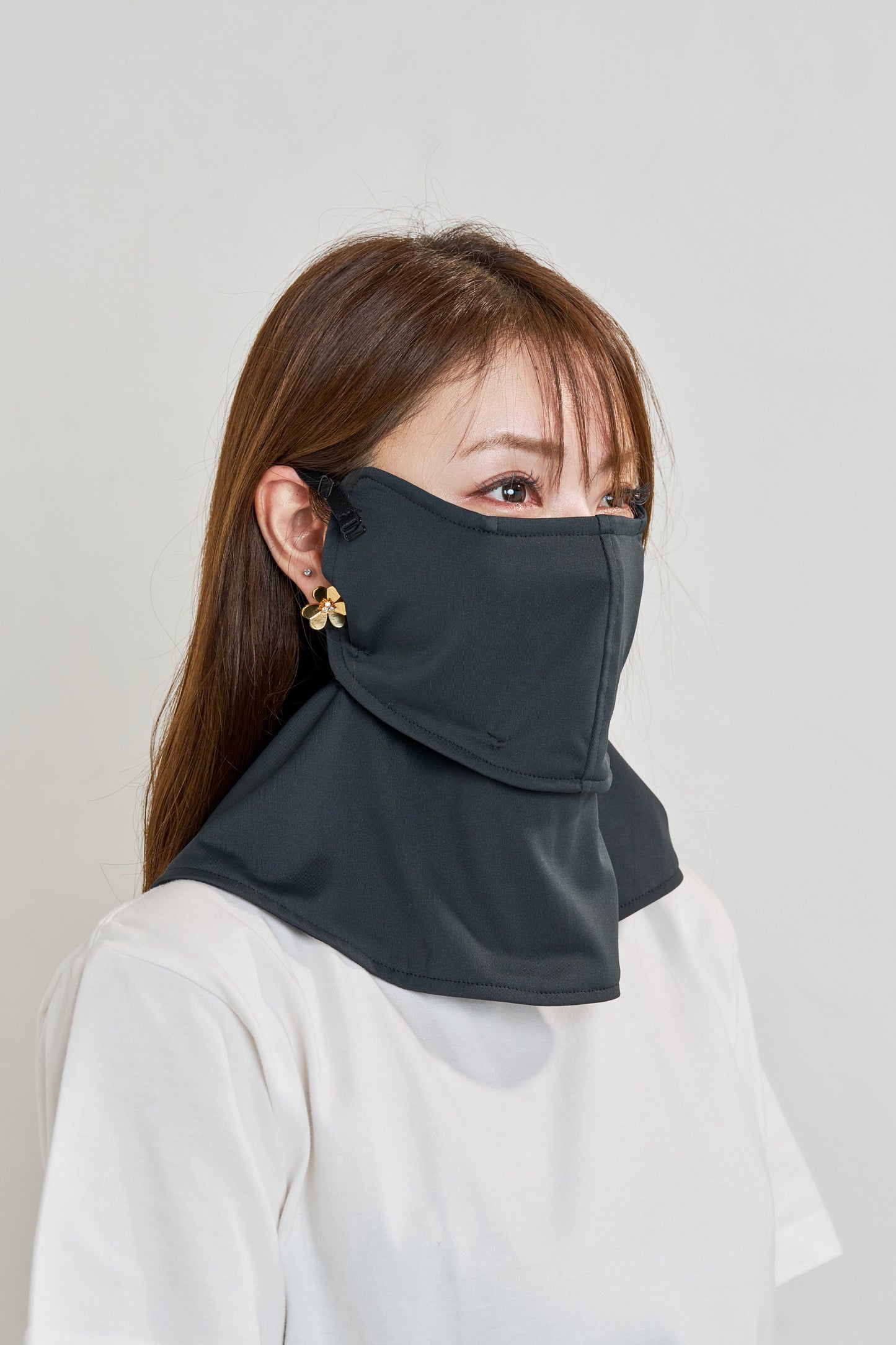 遮光パーカー ショート丈 + マスク