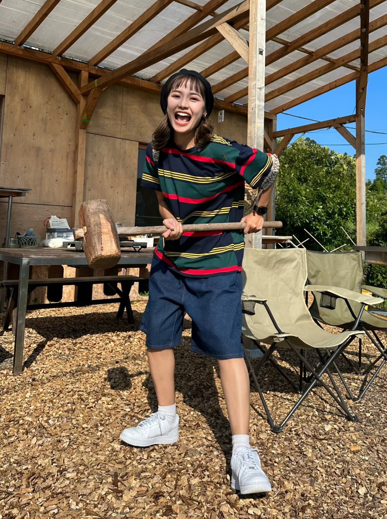 コントラストボーダーTシャツ DPB47130