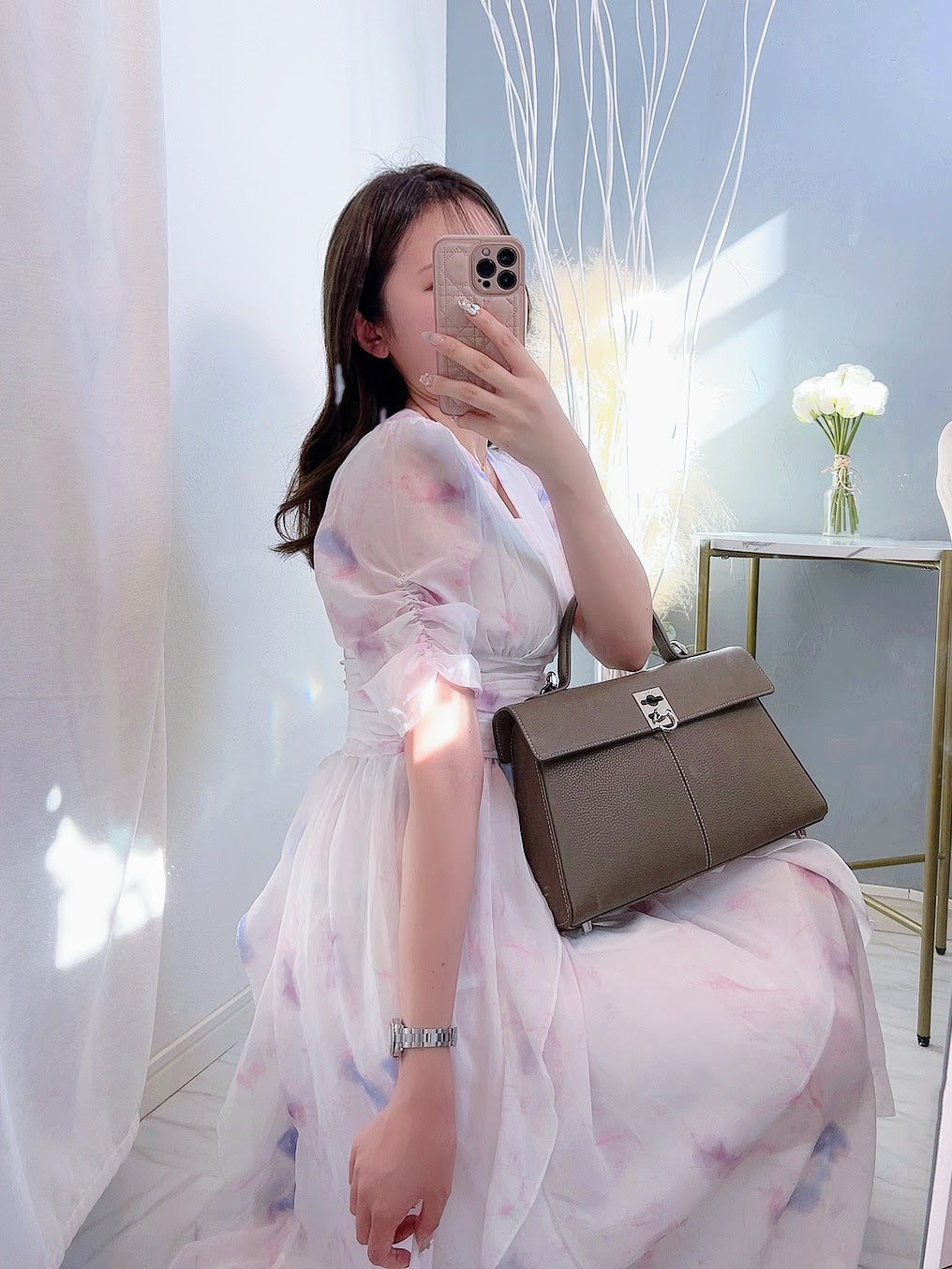 フラワーシフォンワンピース CPA32037