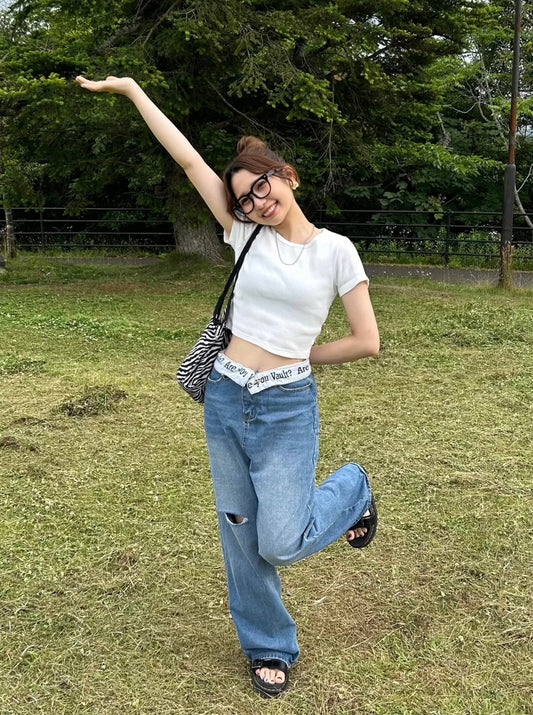 ウエストデザインデニムパンツ DPA61241