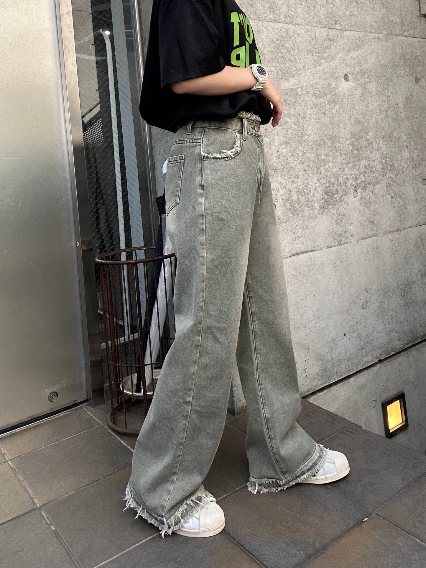 フリンジデザインデニムパンツ DPB51072