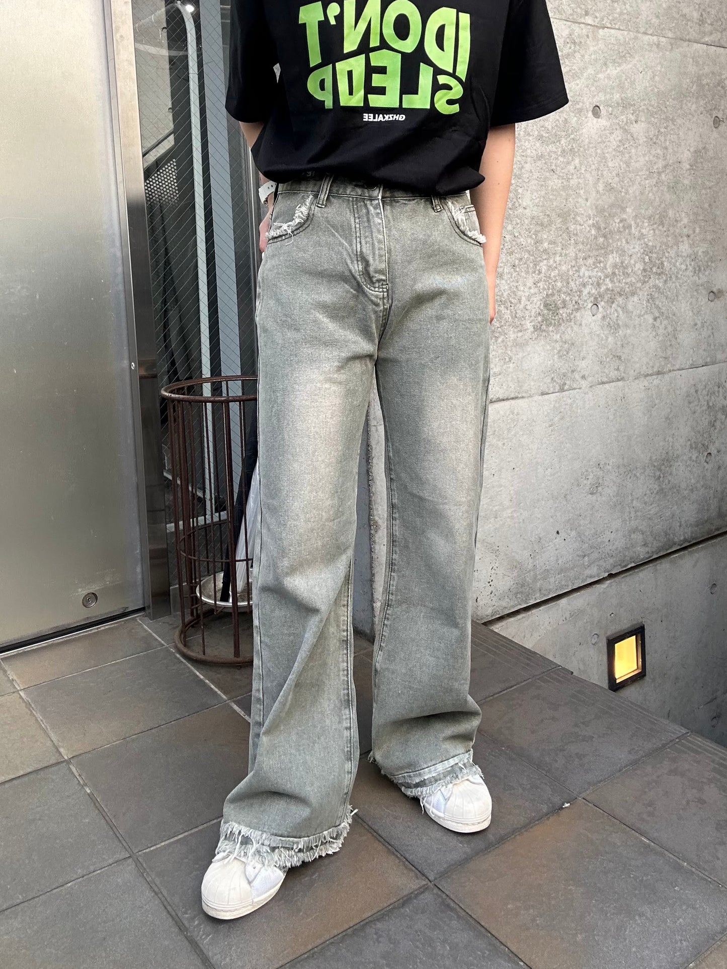 フリンジデザインデニムパンツ DPB51072