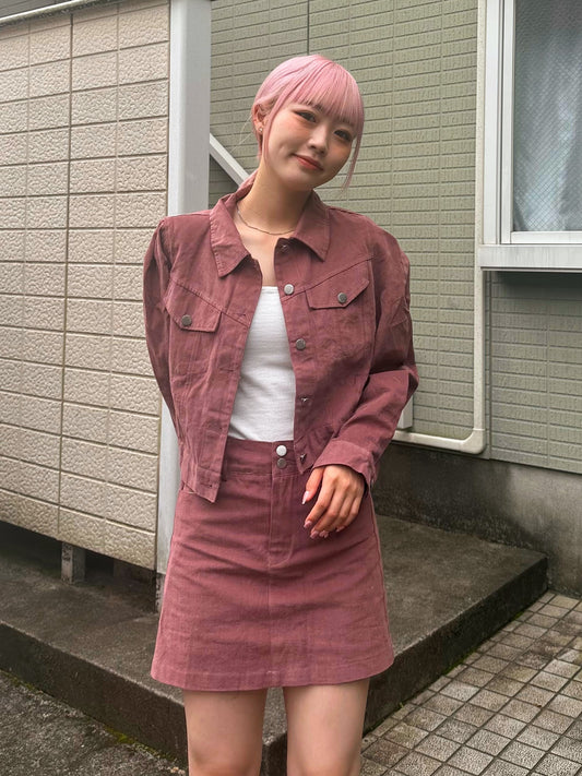 ピンクデニムスカート DPB51076