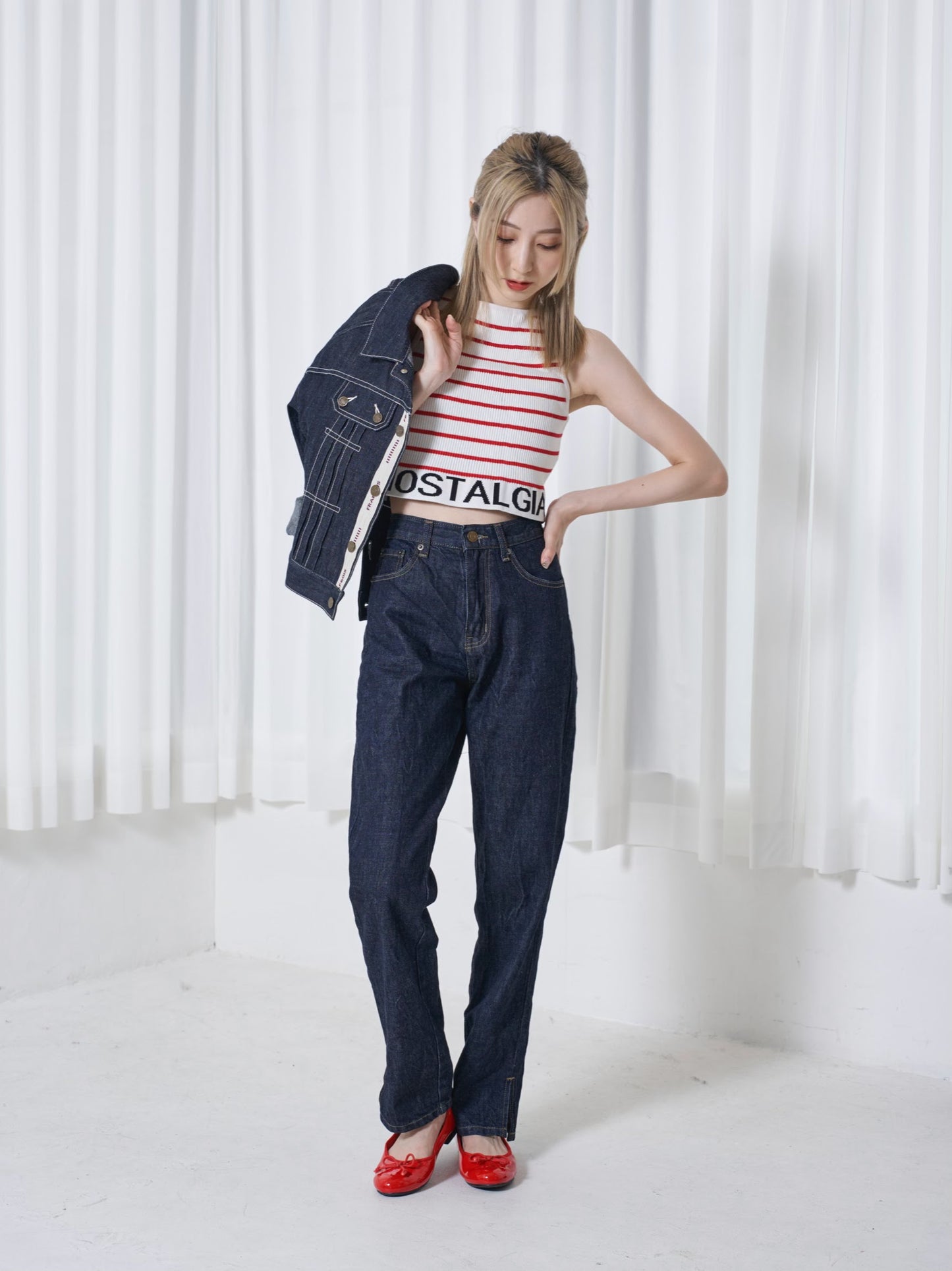 ボーダーデザインタンクトップ CPA14073