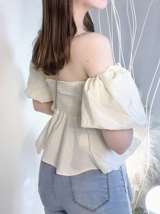 オフショルペプラムトップス CPA32032