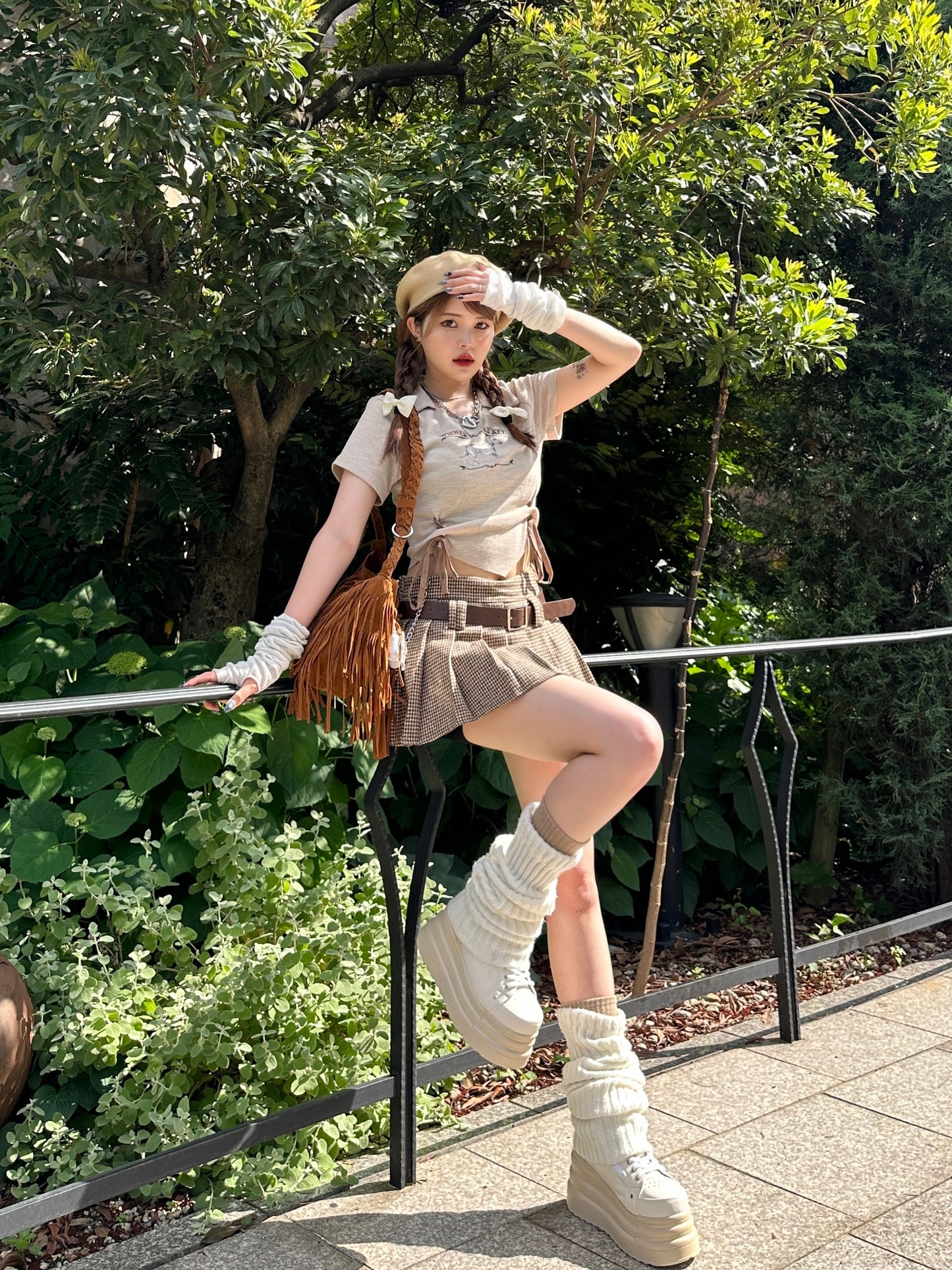 チェックプリーツミニスカート DPB39137