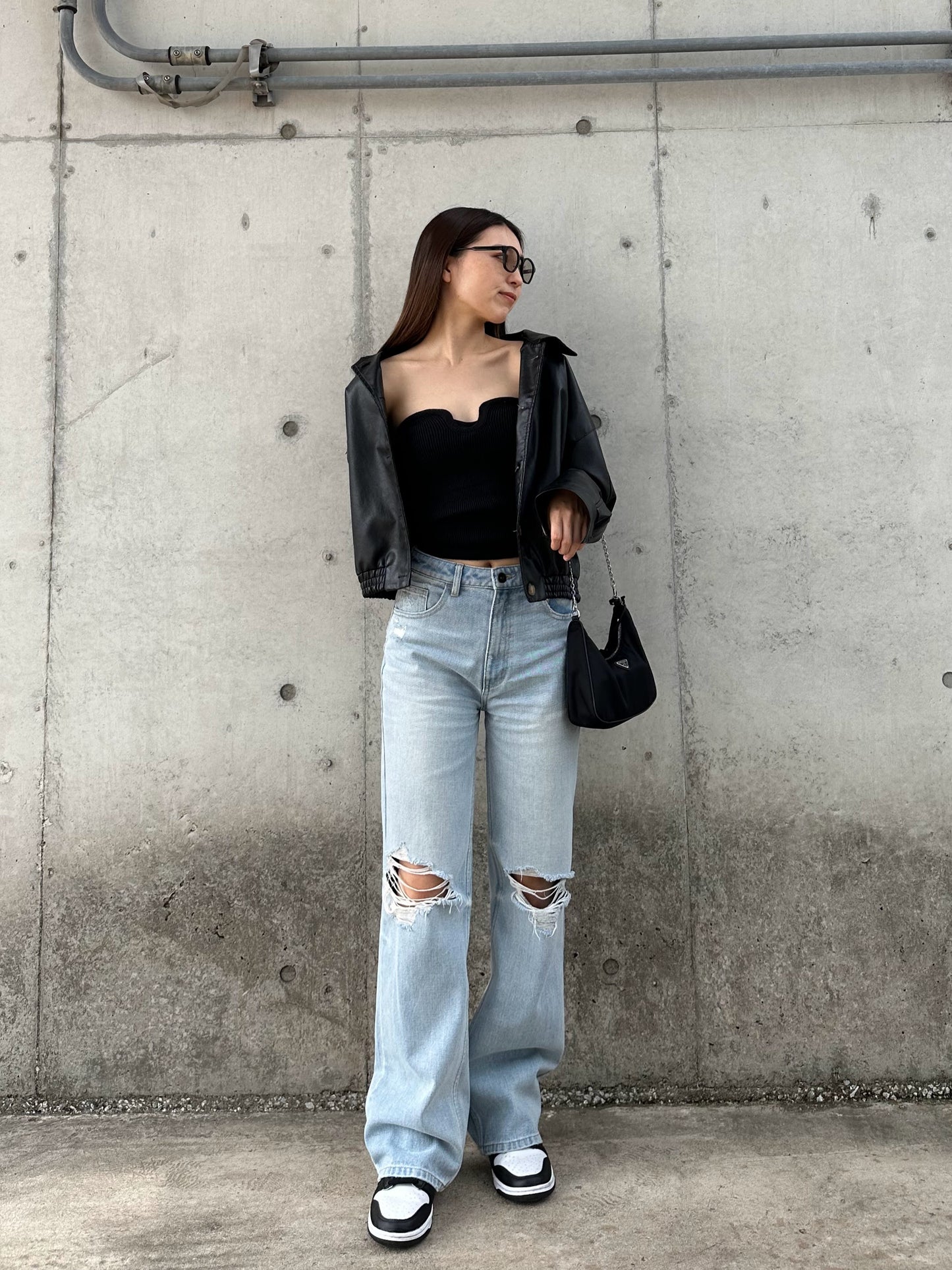 ストラップレスニットトップス DPA30217