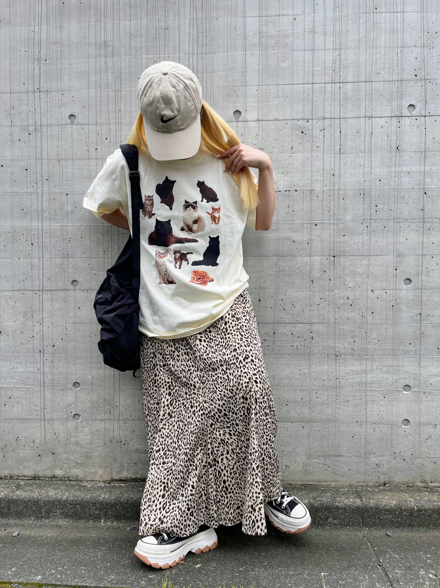 キャットプリントTシャツ DPB58005