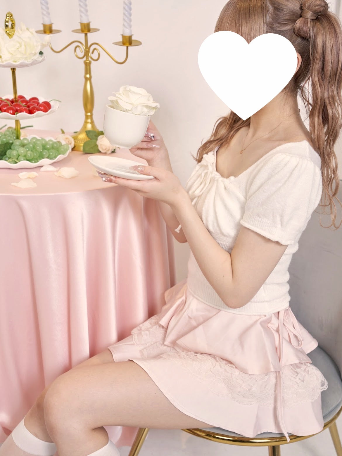 レースダブルフリルスカート CPA33003