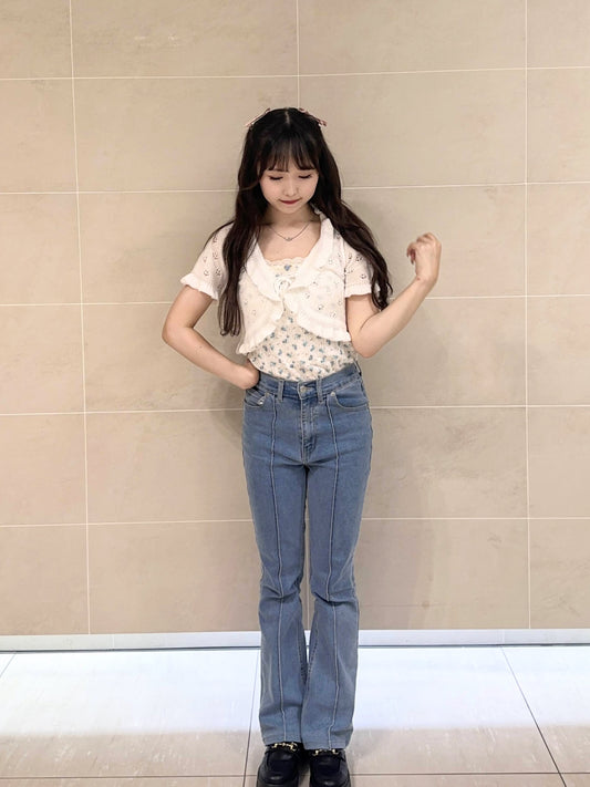 フロントリボンショートカーディガン CPA31021