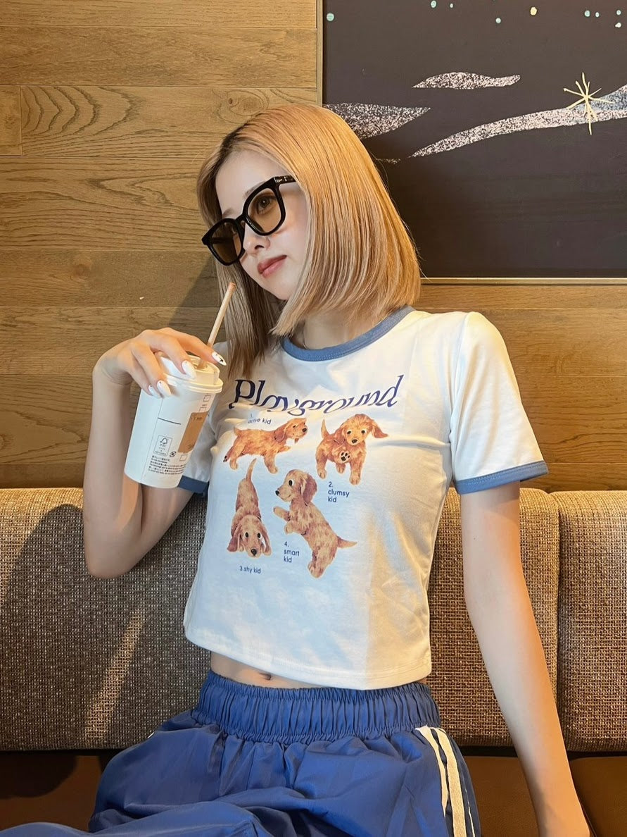 ドッグホワイトミニTシャツ DPA12027