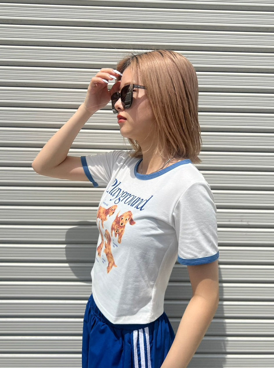ドッグホワイトミニTシャツ DPA12027