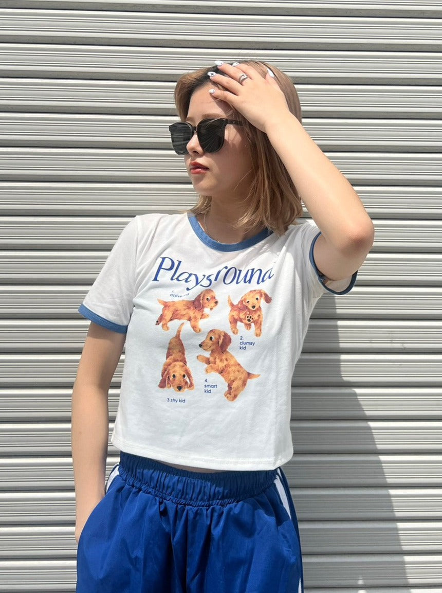 ドッグホワイトミニTシャツ DPA12027