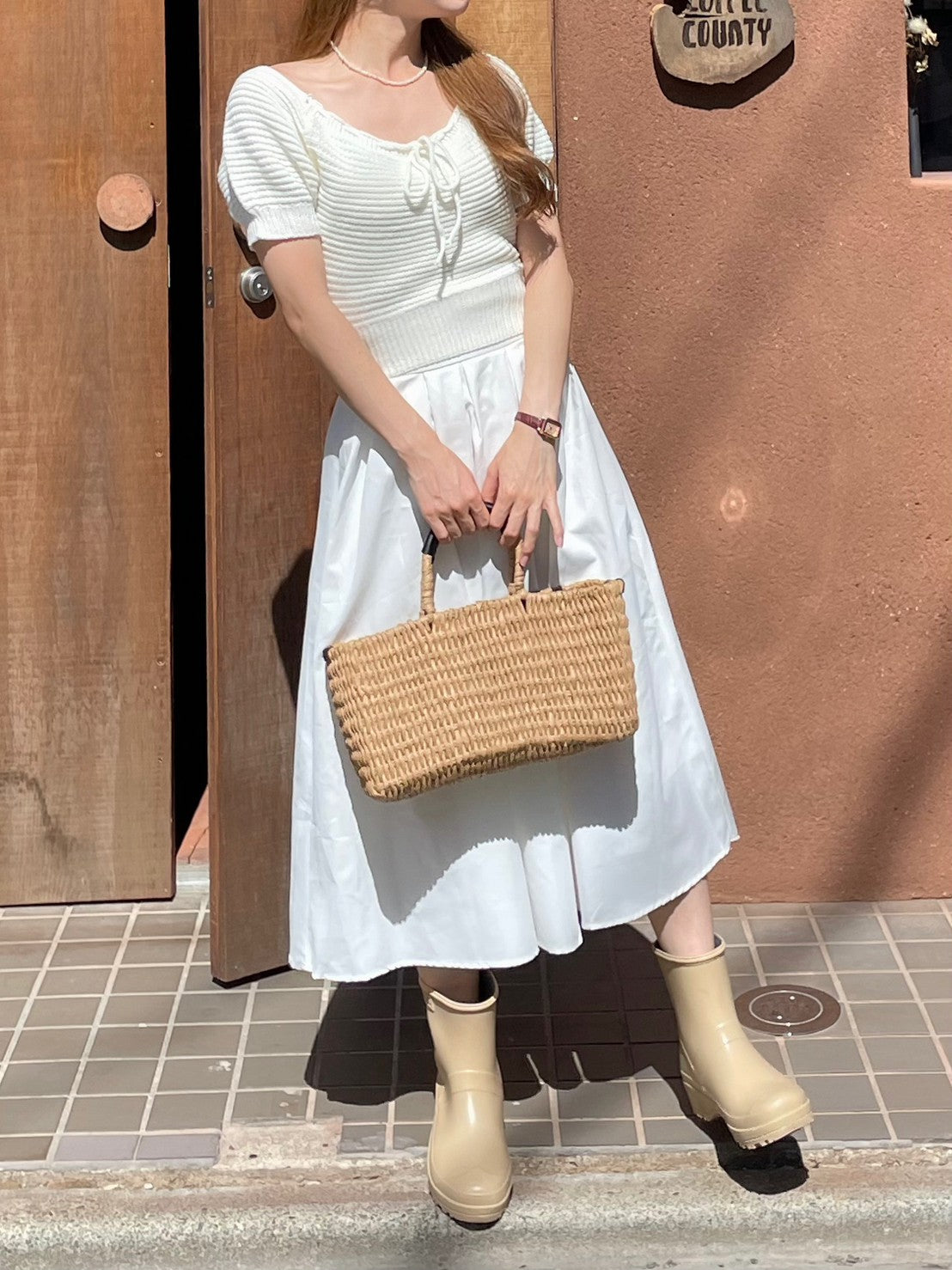 オフショルダーニットトップス CPA20103