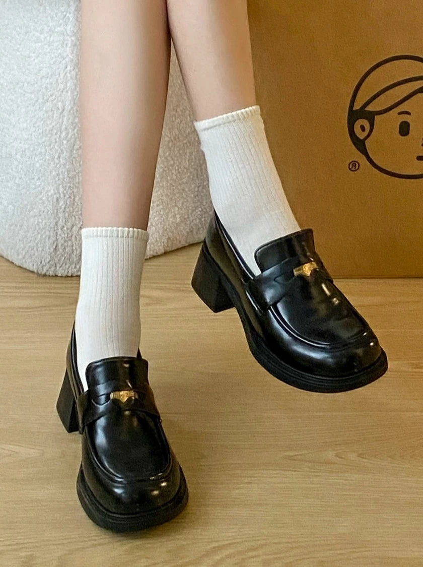 シンプルブラックローファー CPA36033