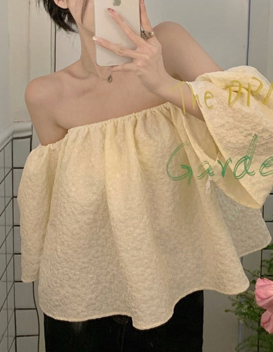 ジャカードオフショルトップス CPA42088