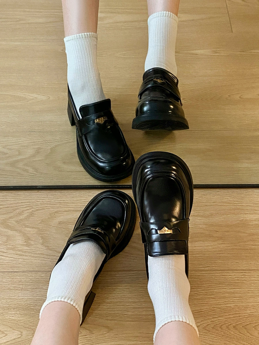 シンプルブラックローファー CPA36033