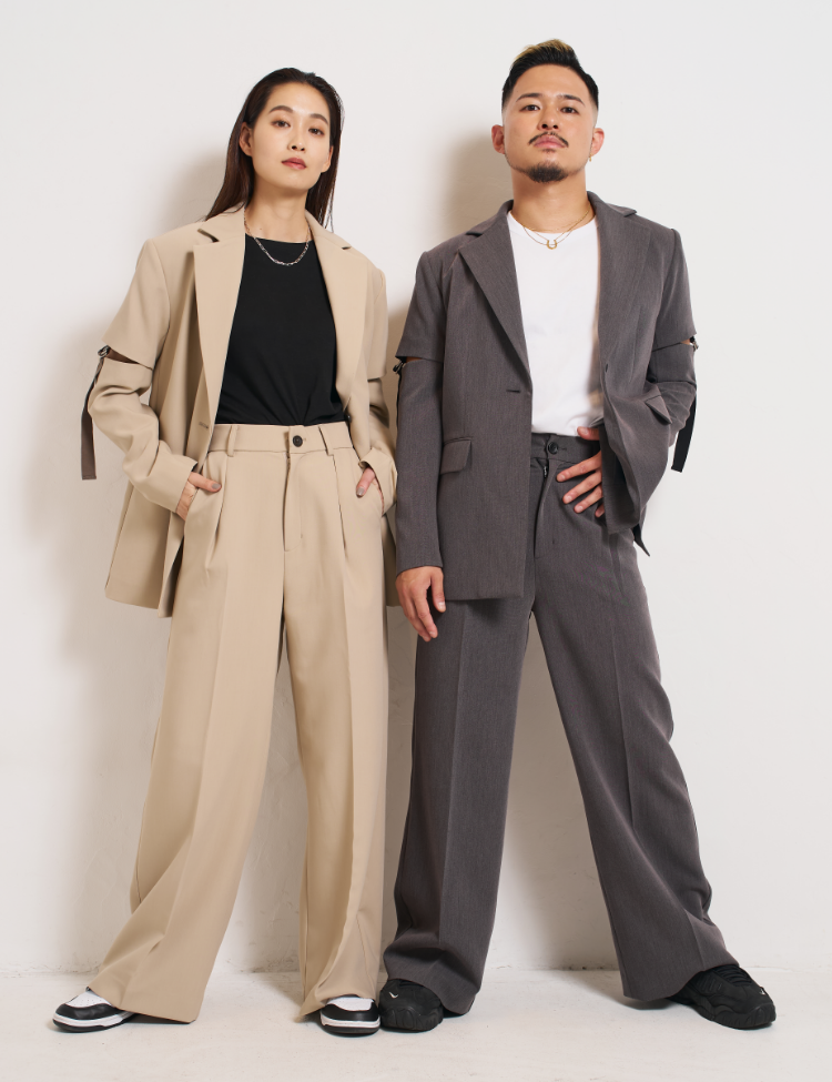 ワイドストレートスラックス